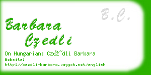 barbara czedli business card